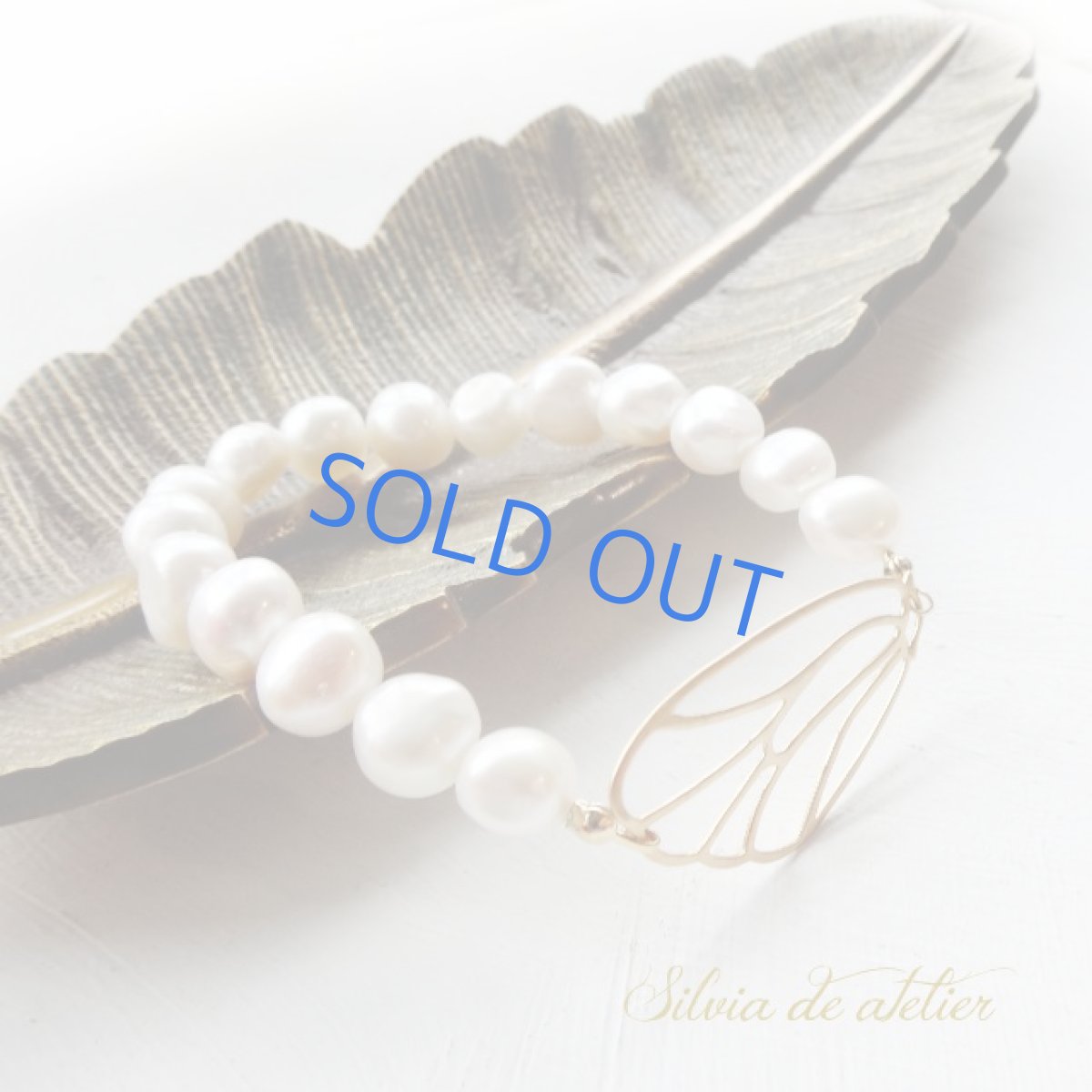 画像3: 限定1　淡水パール　ゴールドバタフライチャーム　ブレスレット (3)