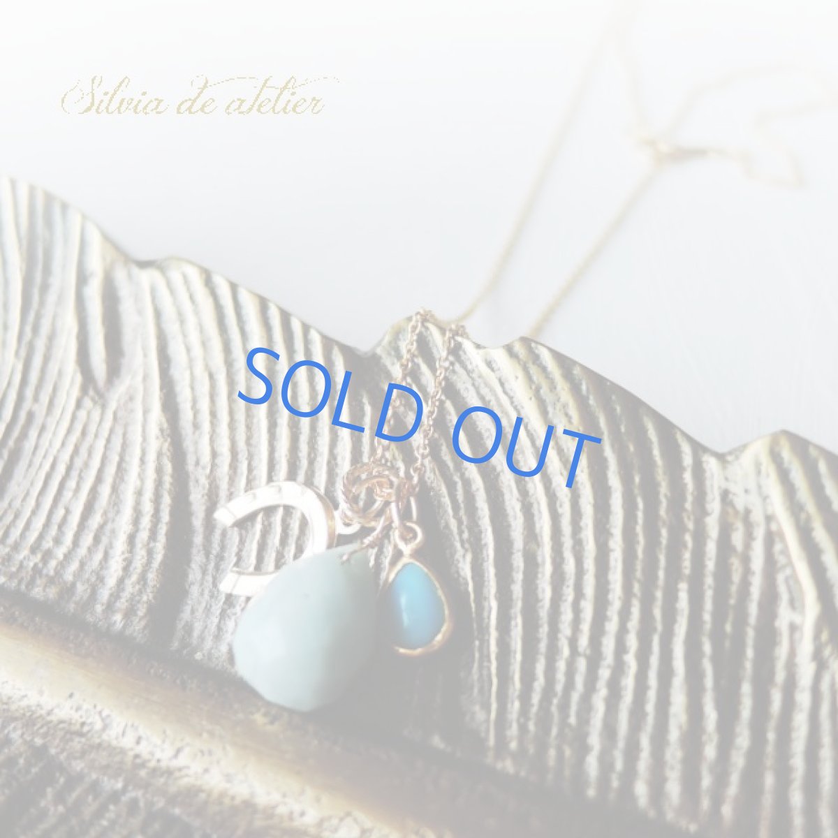 画像3: ＜１点もの＞大粒アマゾナイトドロップとラッキーチャーム　14kgf約50cmネックレス (3)