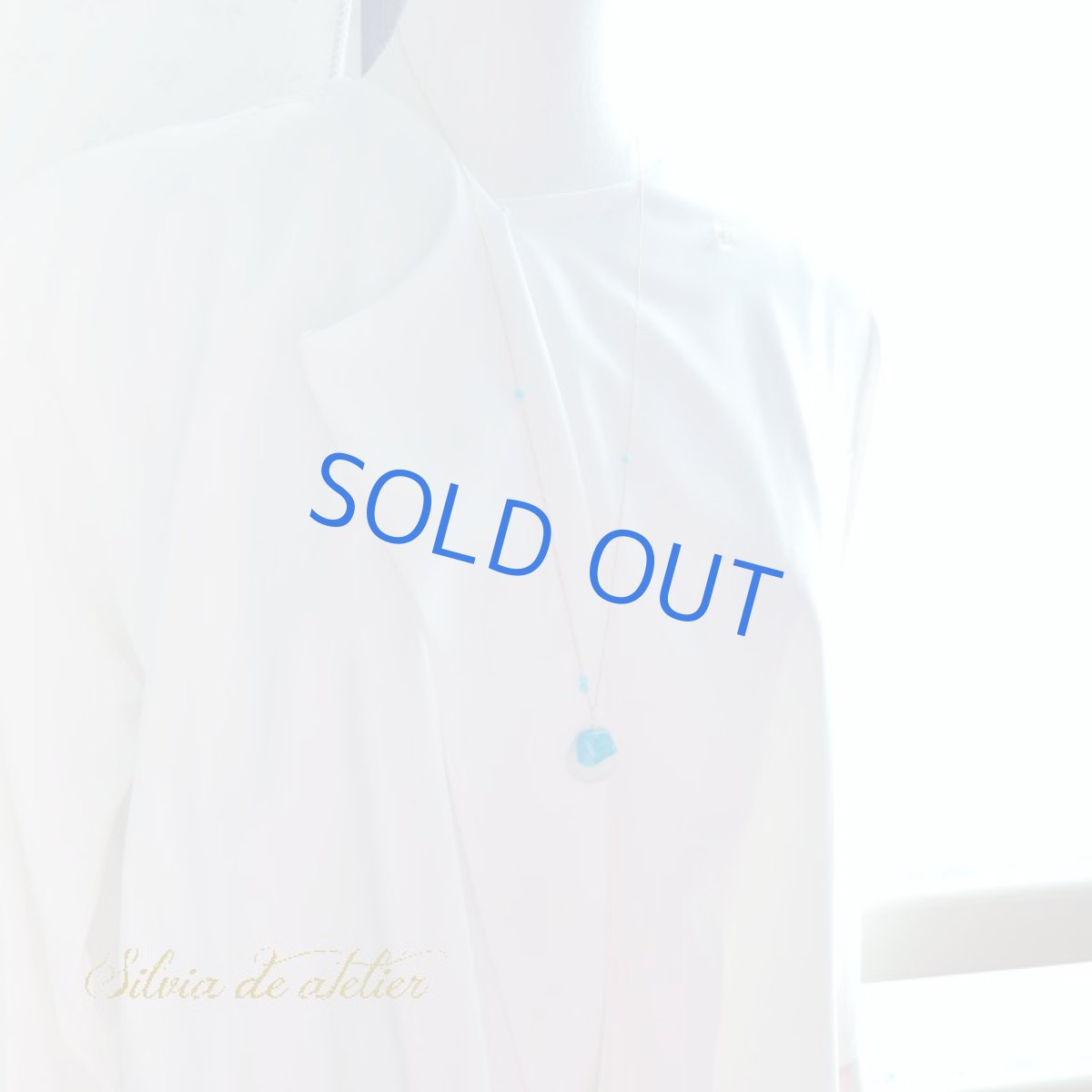 画像7: ＜１点もの＞バイカラー　アゲート　14kgfスリーピングビューティーターコイズ付き約75cmネックレス (7)