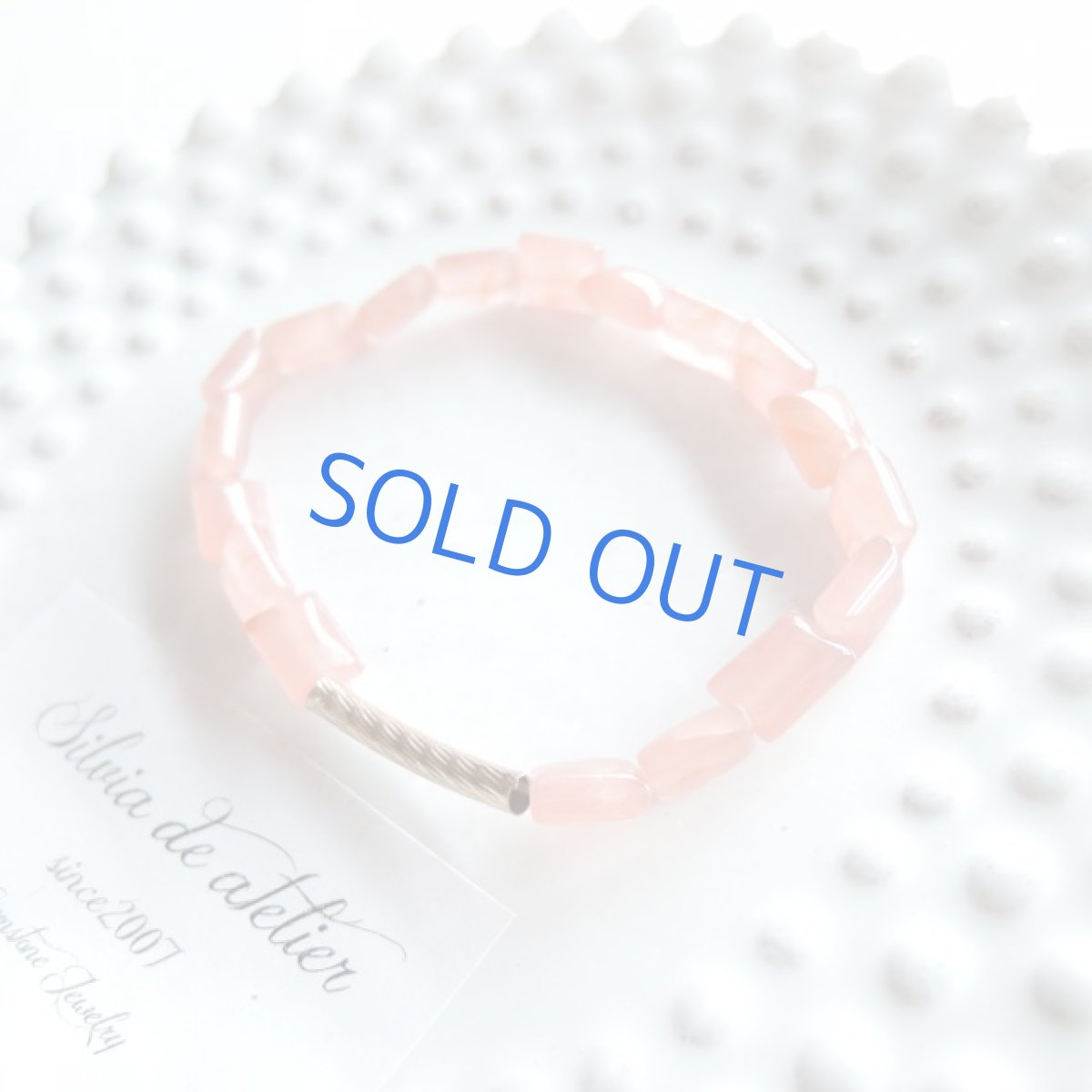 画像3: 限定1　インカローズ　レクタングル　ゴールドバーチューブ　ブレスレット (3)