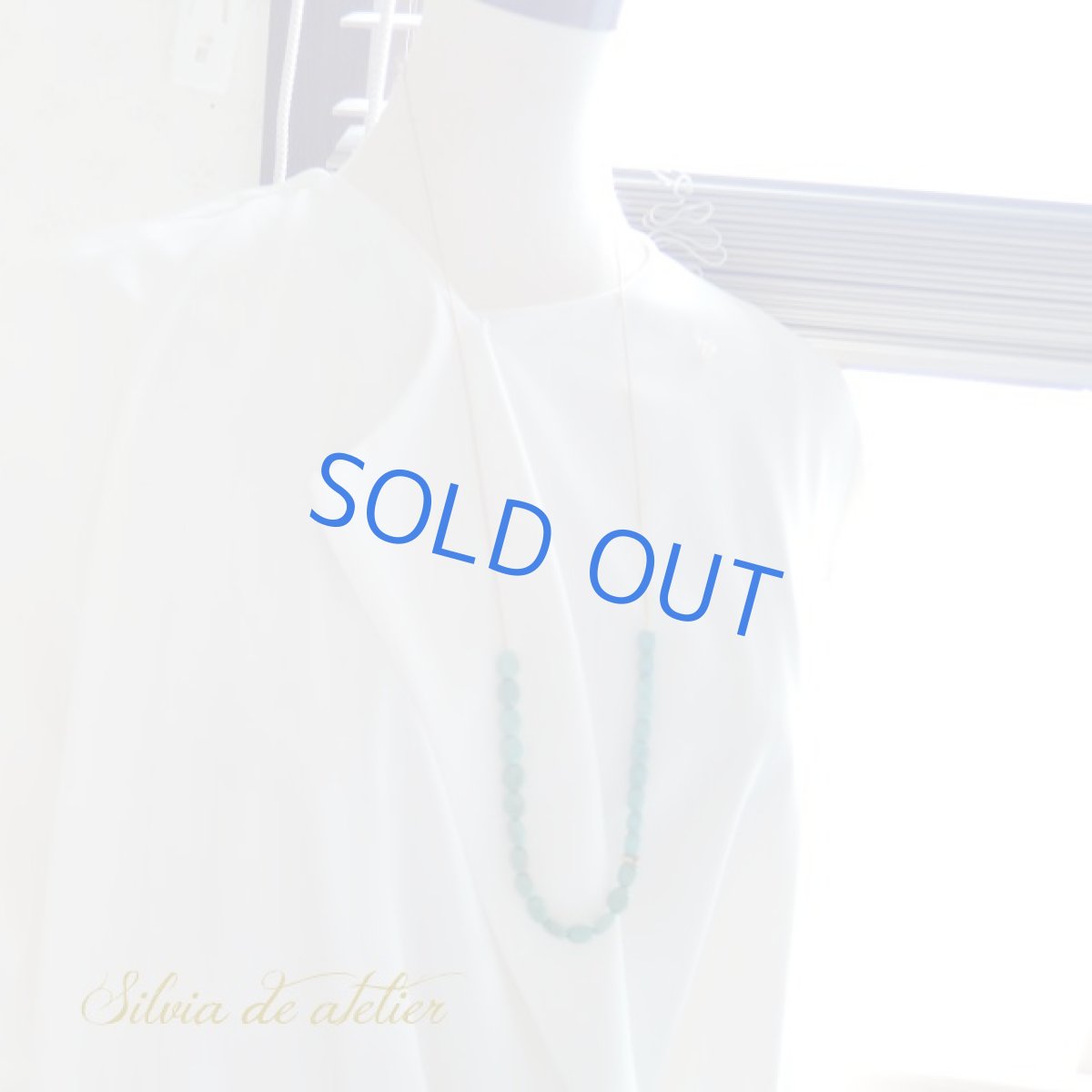 画像6: ＜１点もの＞2種類の天然ブルーターコイズ　ストリングスチェーンネックレス　ロング (6)