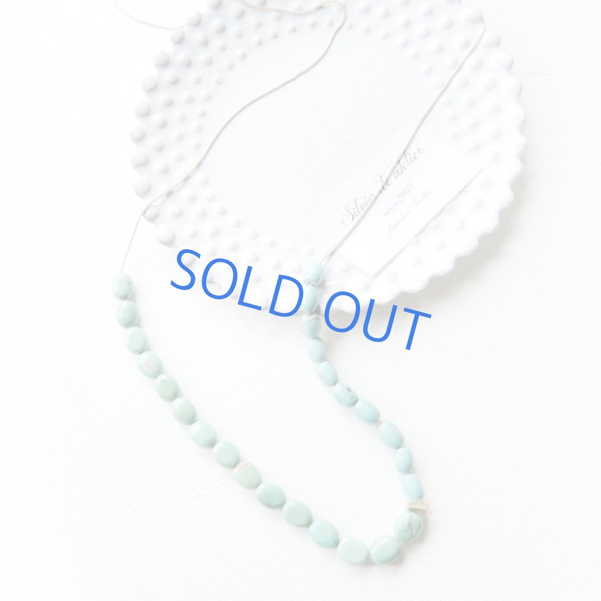 画像4: ＜１点もの＞2種類の天然ブルーターコイズ　ストリングスチェーンネックレス　ロング (4)