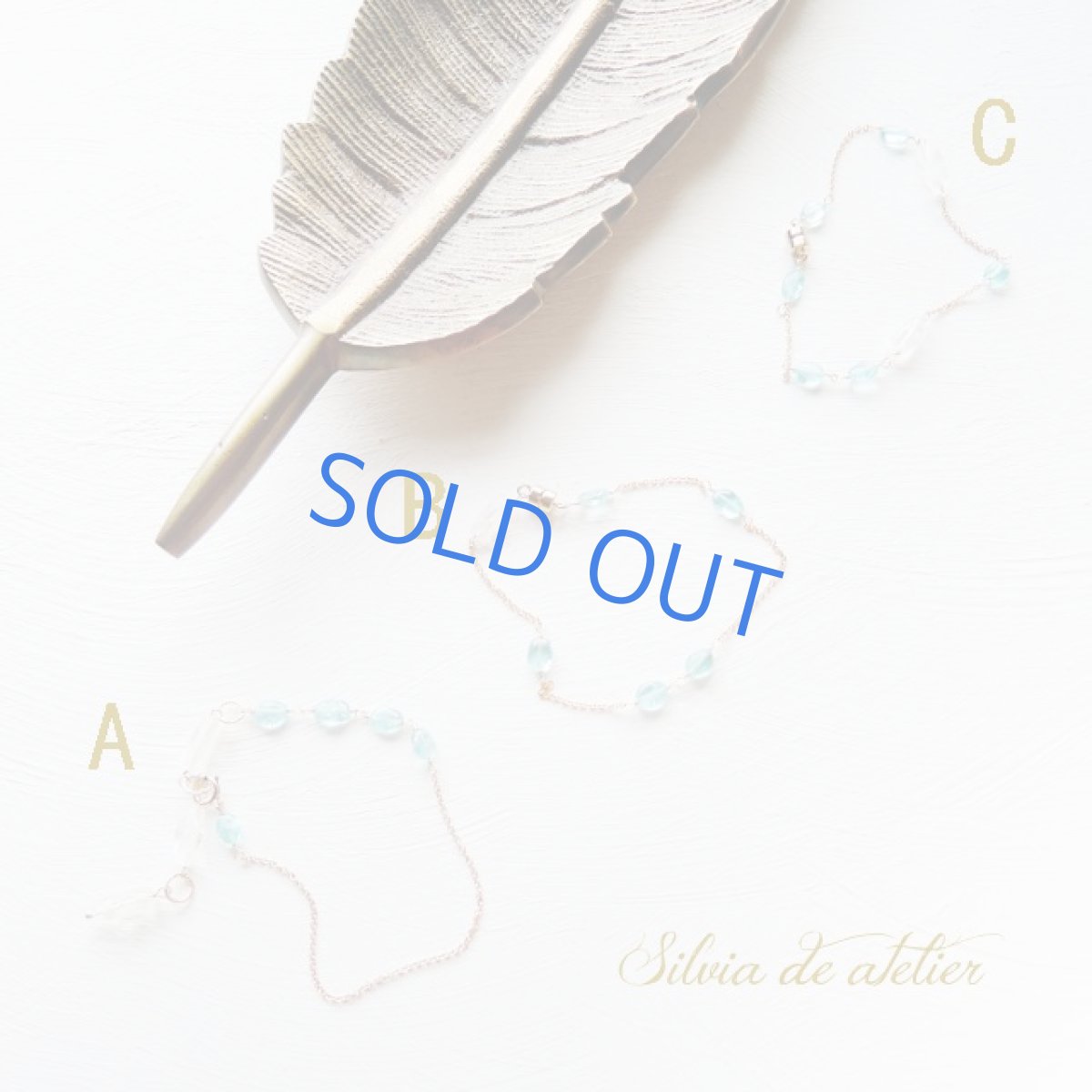 画像3: 残りCのみ　アクアカラーアパタイト＆クリスタル　14kgf　ブレスレット (3)