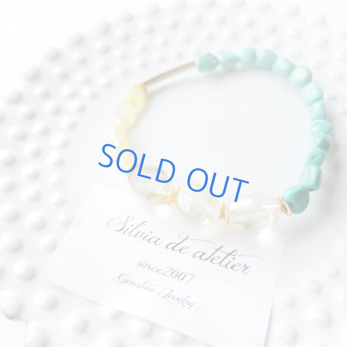 画像2: 限定1　ターコイズ&シトリン&イエローオパール　ブレスレット (2)