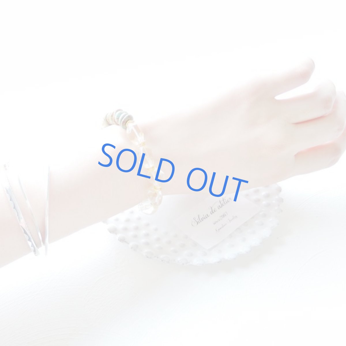 画像4: 限定1　グリーンターコイズ＆シトリンタンブル　ブレスレット (4)