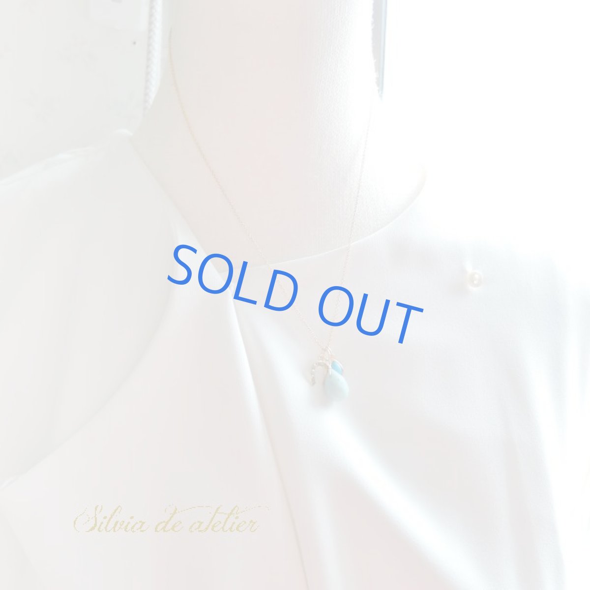 画像7: ＜１点もの＞大粒アマゾナイトドロップとラッキーチャーム　14kgf約50cmネックレス (7)