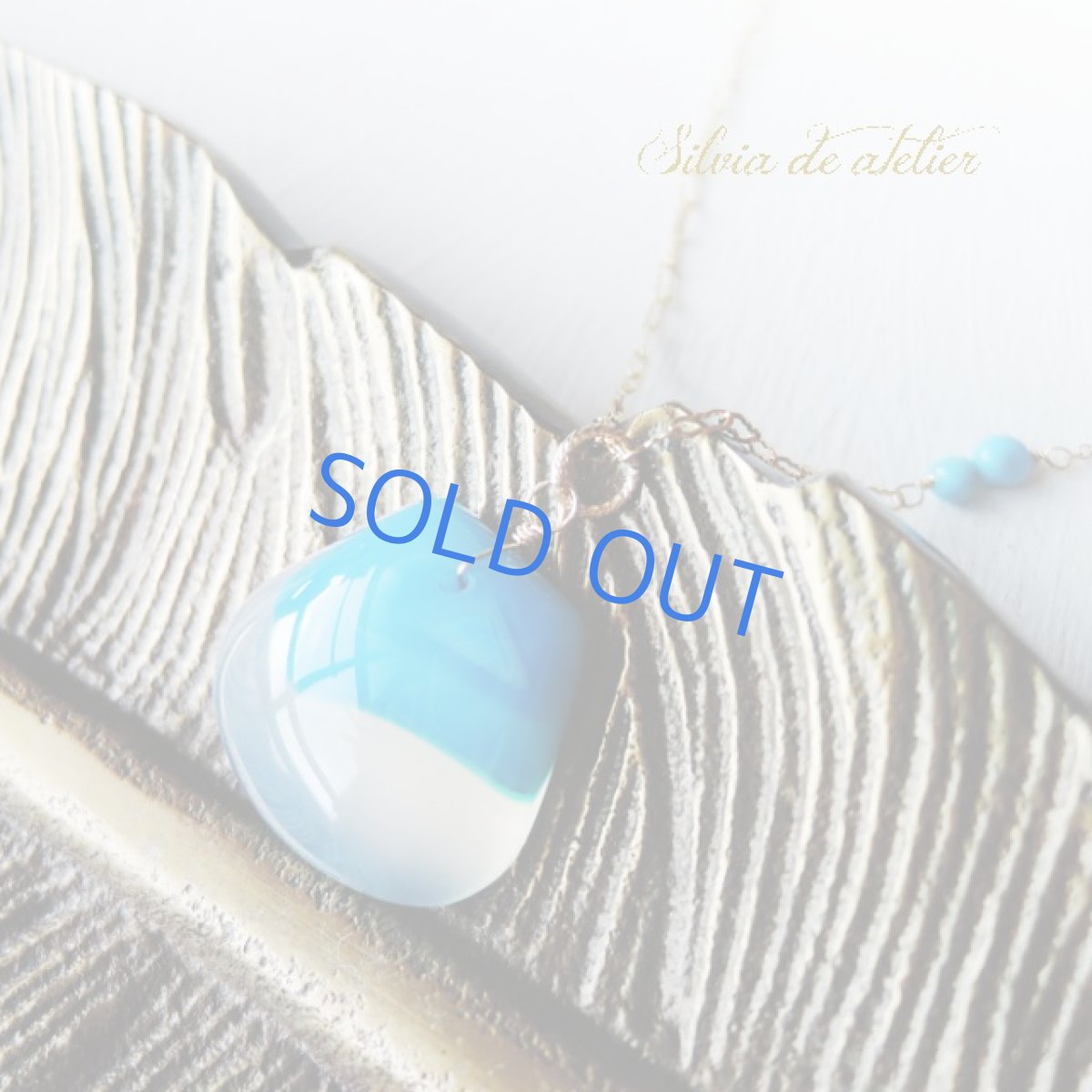 画像3: ＜１点もの＞バイカラー　アゲート　14kgfスリーピングビューティーターコイズ付き約75cmネックレス (3)