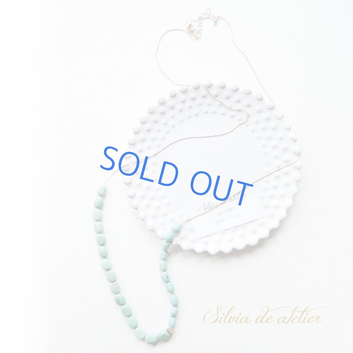 画像3: ＜１点もの＞2種類の天然ブルーターコイズ　ストリングスチェーンネックレス　ロング (3)