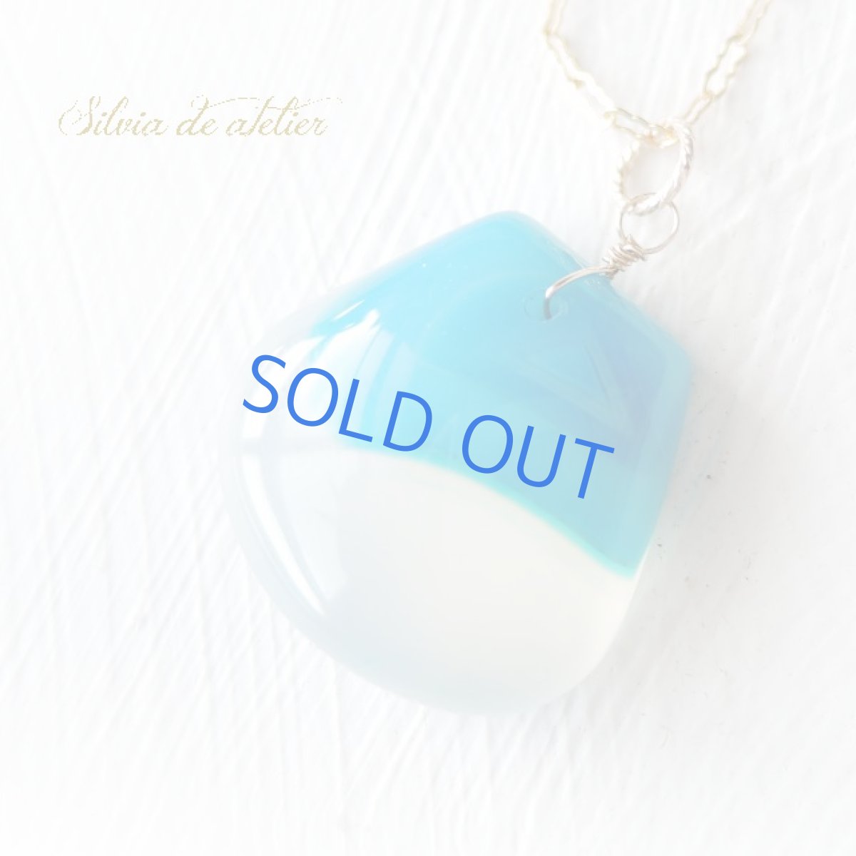 画像4: ＜１点もの＞バイカラー　アゲート　14kgfスリーピングビューティーターコイズ付き約75cmネックレス (4)