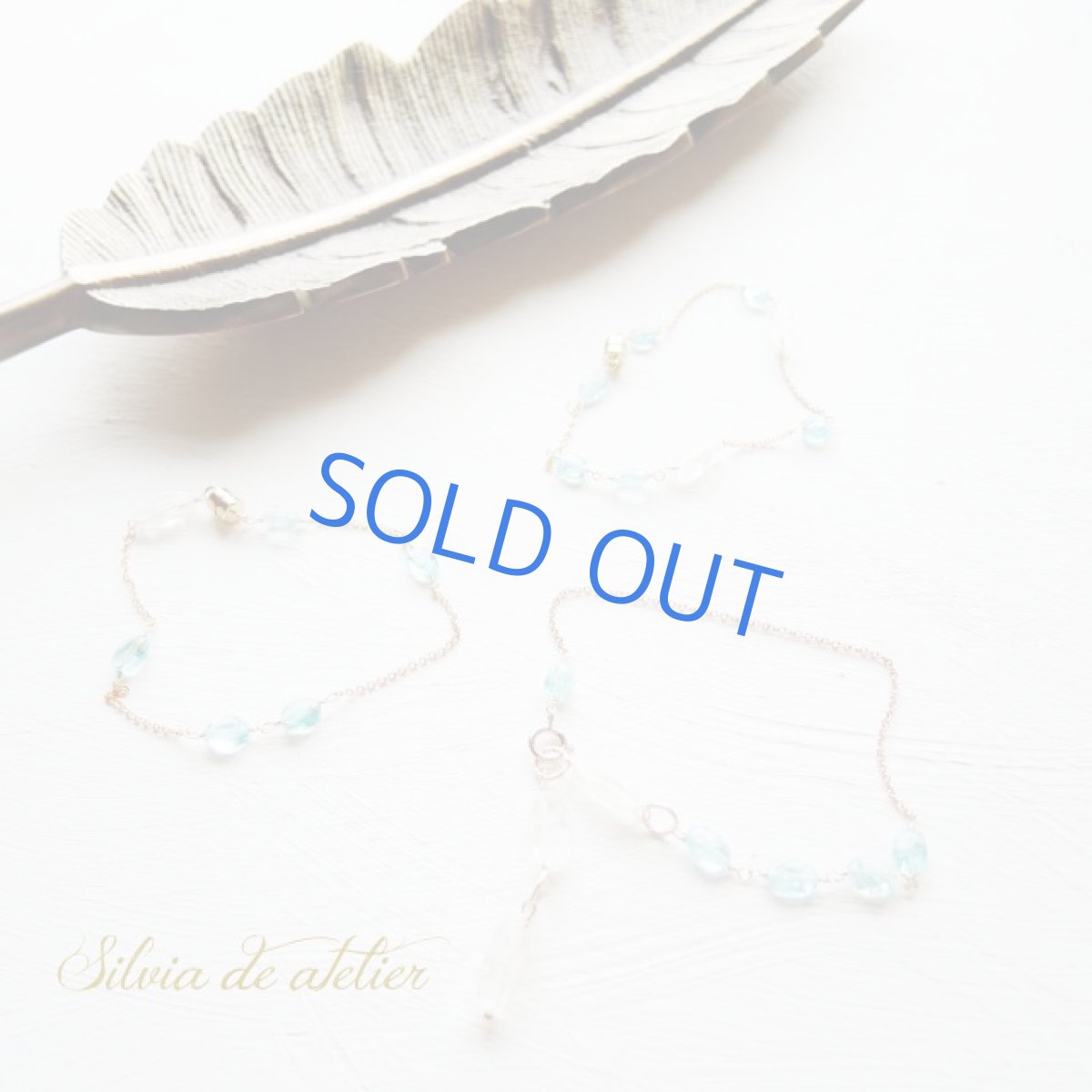 画像2: 残りCのみ　アクアカラーアパタイト＆クリスタル　14kgf　ブレスレット (2)