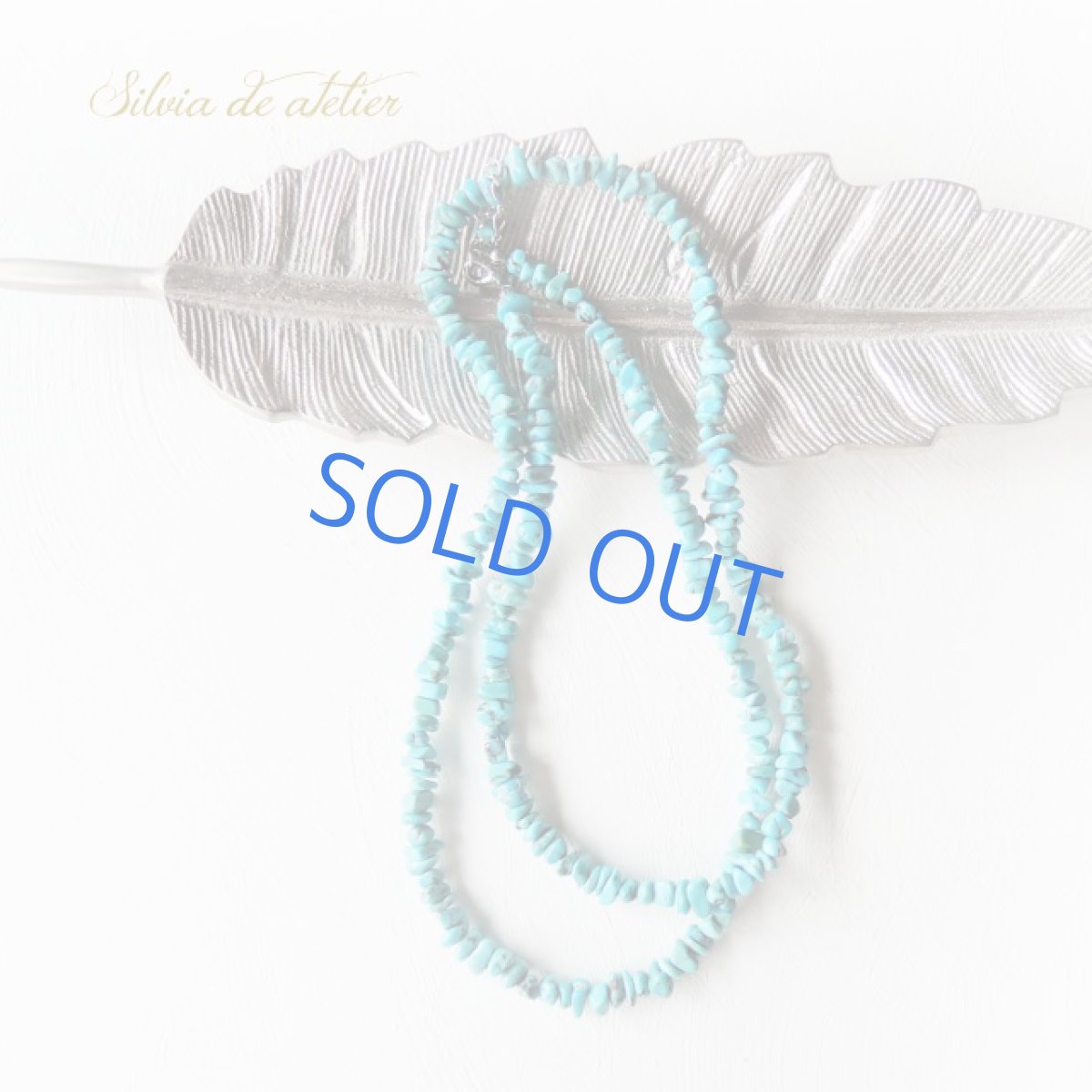 画像3: 天然　ブルーグリーン系ターコイズ　タンブル　ロングネックレス (3)