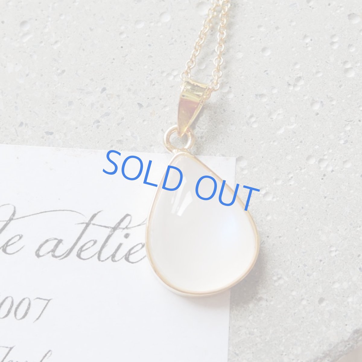 画像4: ＜1点もの・B＞AAAランク　ロイヤルブルームーンストーン（ペリステライト）　カボション　14kgf　ネックレス (4)