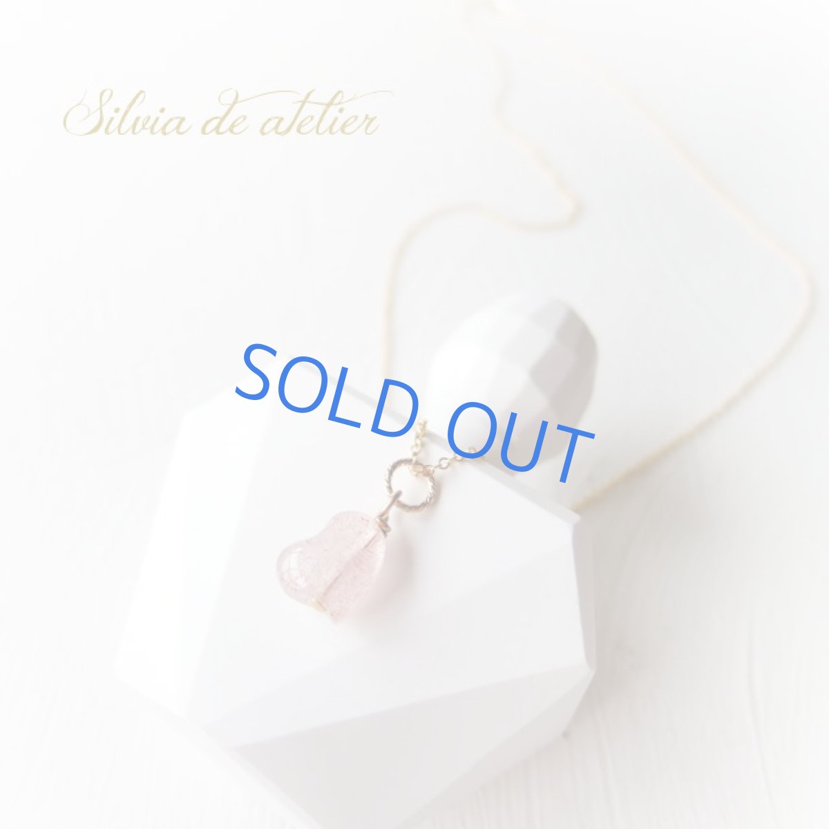 画像3: 残り1　レアストーン！ハートシェイプ　ストロベリークォーツ　14kgfネックレス40cm (3)