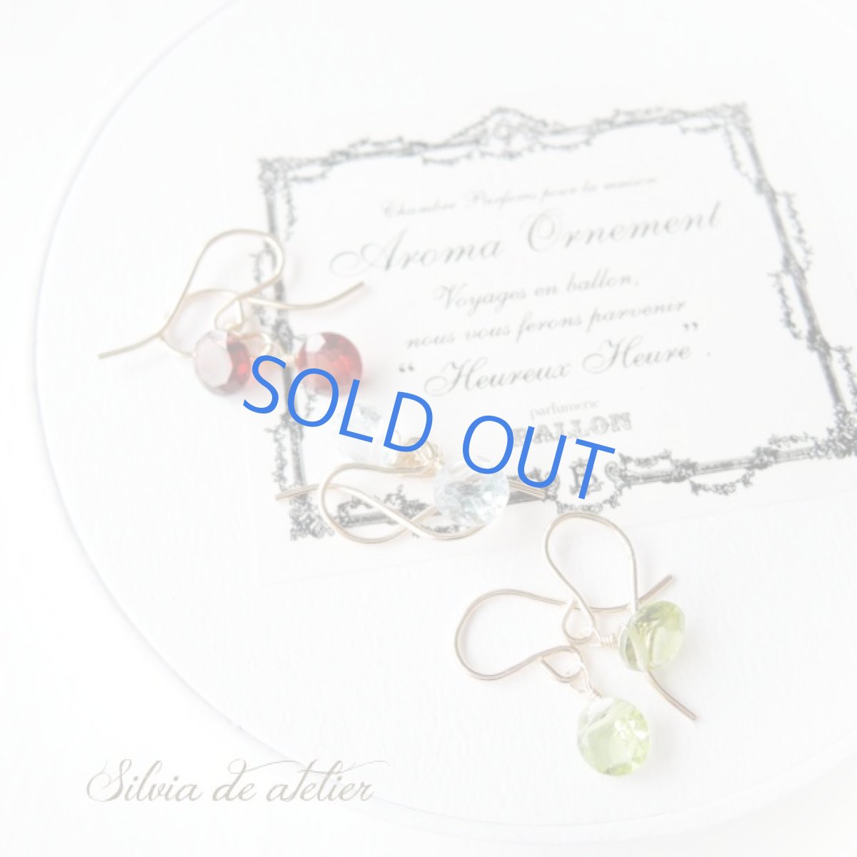 画像4: 【在庫僅少・イヤリング変更可】アルマンダイド　ガーネット　ラウンドジェムカット　14kgfフックピアス (4)