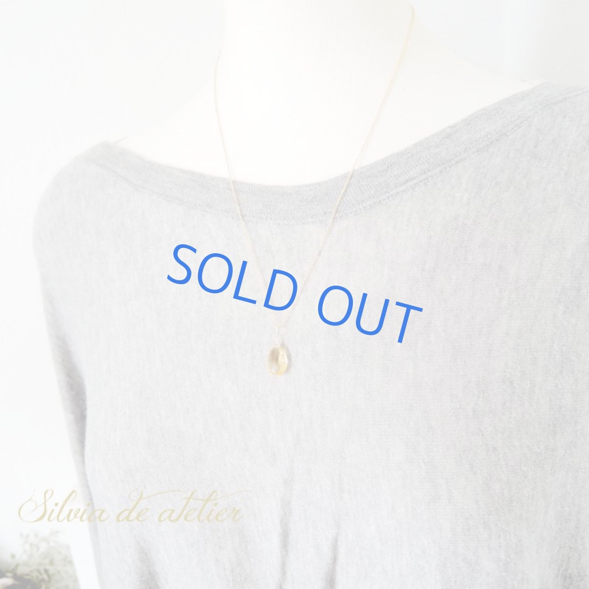 画像7: 大粒 ゴールデンシトリン ペアシェイプ 14kgfネックレス50cm (7)