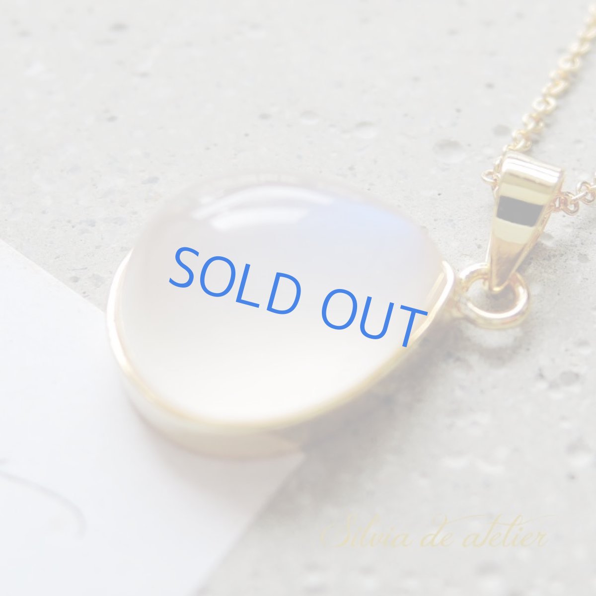 画像6: ＜1点もの・A＞AAAランク　ロイヤルブルームーンストーン（ペリステライト）　カボション　14kgf　ネックレス (6)