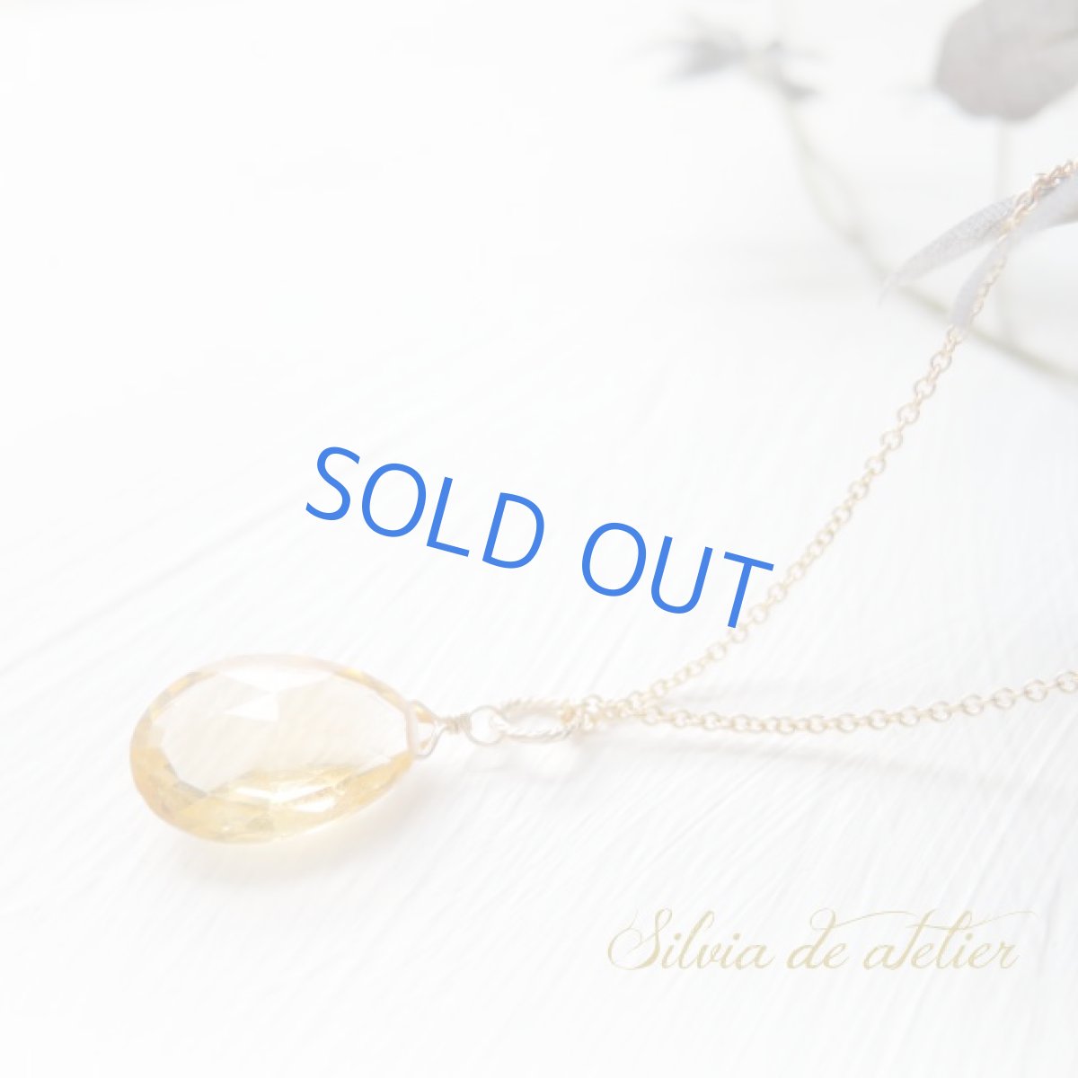 画像5: 大粒 ゴールデンシトリン ペアシェイプ 14kgfネックレス50cm (5)