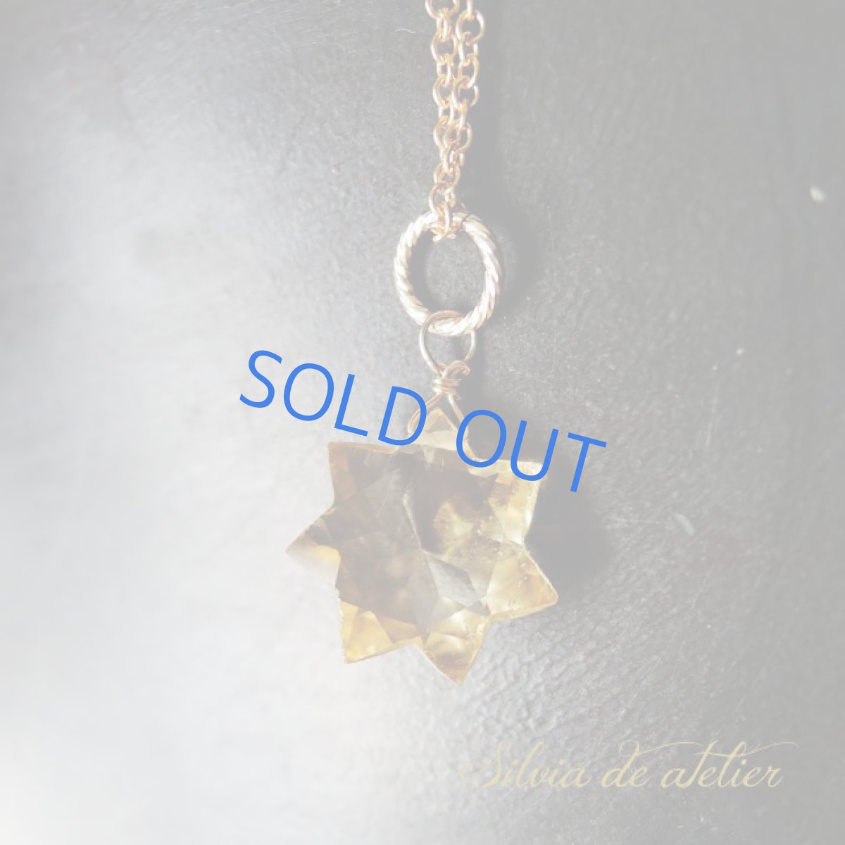 画像2: ＜残り1＞大粒11mmサイズ　スタードーム　リバーシブル　シトリン　14kgfチェーン40cmネックレス (2)