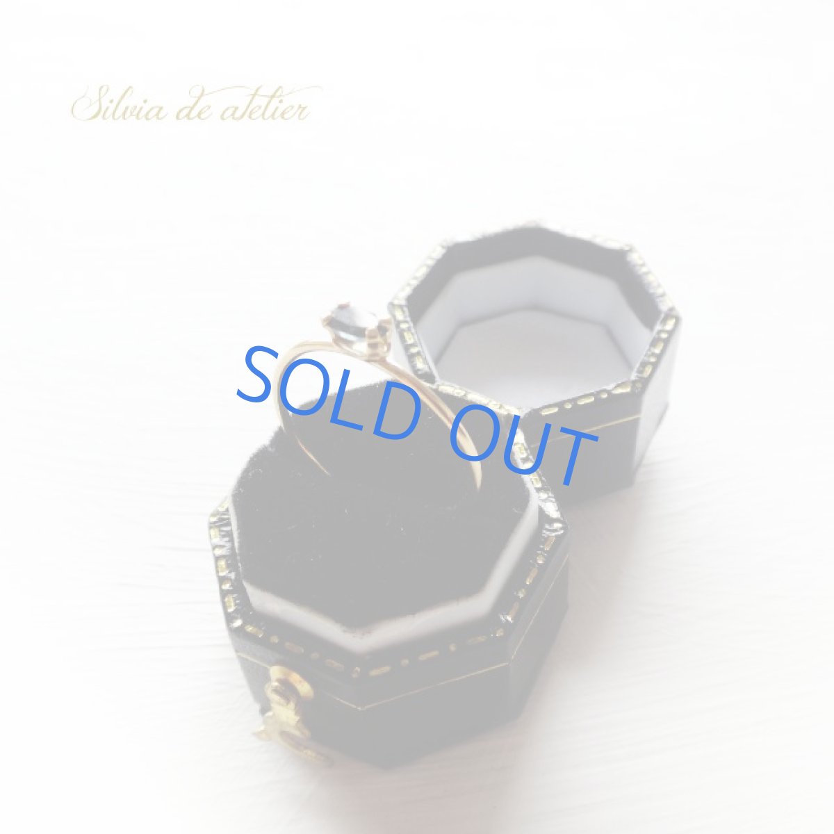 画像6: <残り2本!13号のみ>宝飾ルース ロンドンブルートパーズ オーバル 14KGFスキニーリング   (6)