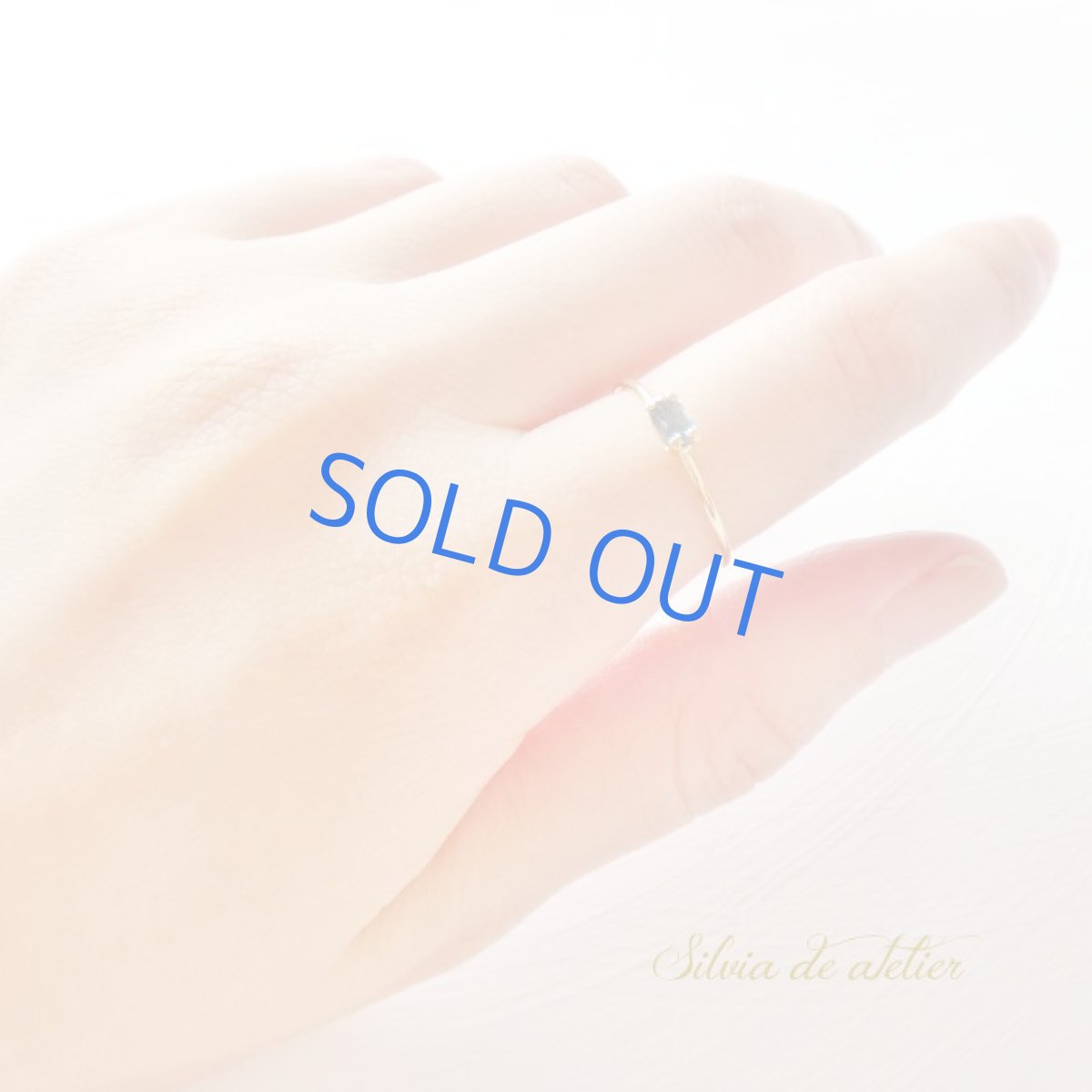 画像10: <残り2本!13号のみ>宝飾ルース ロンドンブルートパーズ オーバル 14KGFスキニーリング   (10)