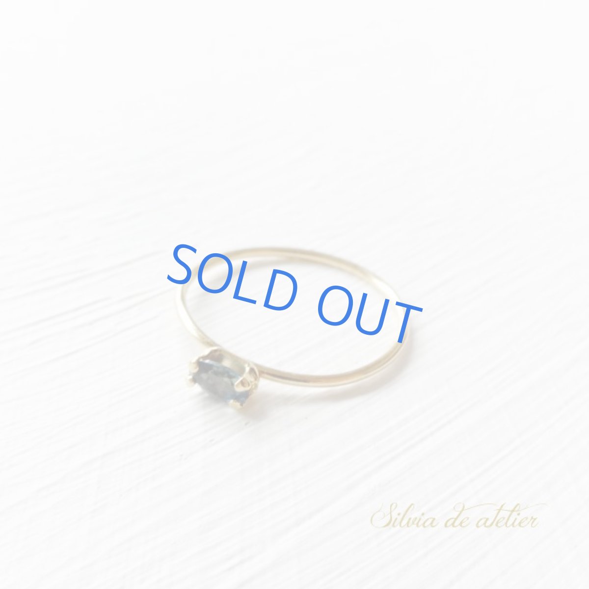 画像5: <残り2本!13号のみ>宝飾ルース ロンドンブルートパーズ オーバル 14KGFスキニーリング   (5)