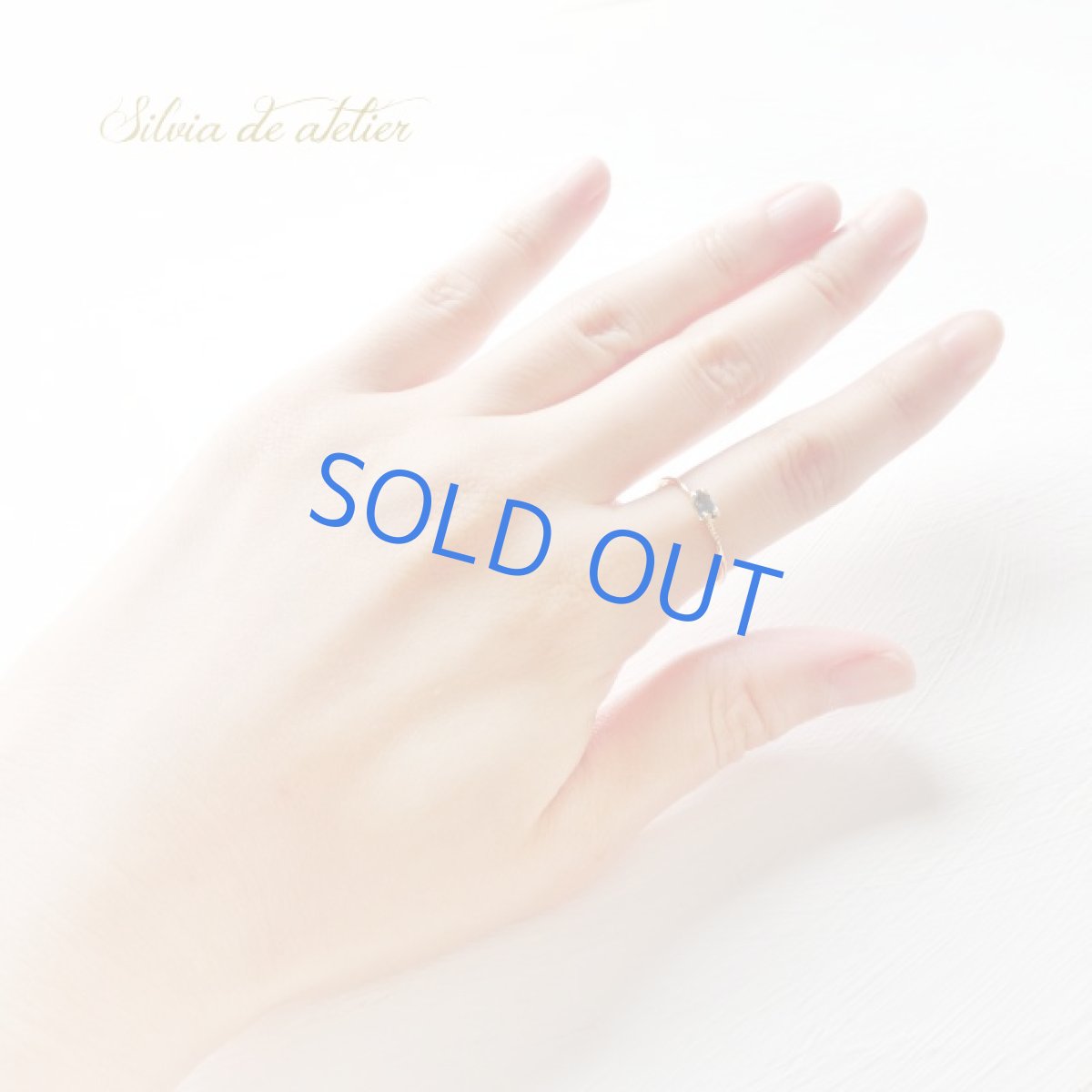 画像9: <残り2本!13号のみ>宝飾ルース ロンドンブルートパーズ オーバル 14KGFスキニーリング   (9)