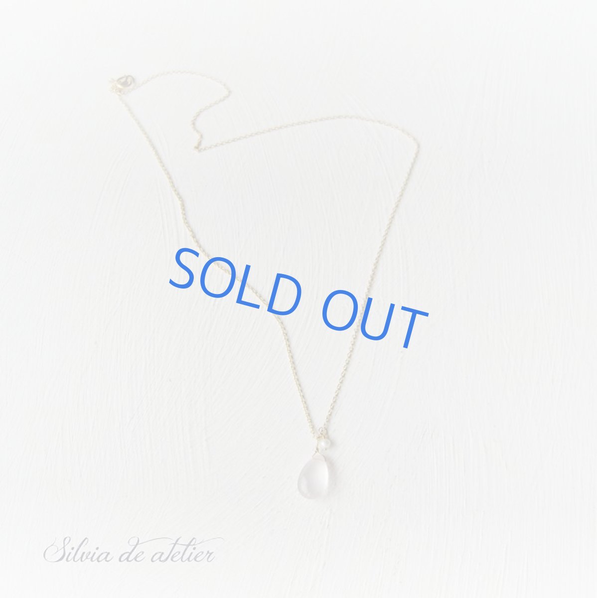 画像3: 残り１　ローズクォーツ　ペアシェイプドロップ約10mm　淡水パール付　14kgfゴールドチェーンネックレス (3)