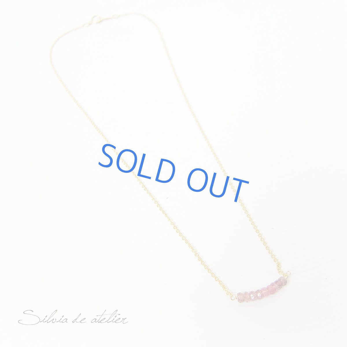 画像3: 限定１　ピンクトルマリン　ライン　14kgfネックレス (3)