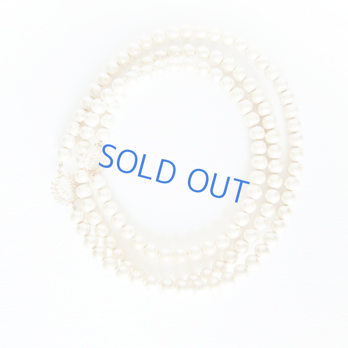 画像2: <O様お取り置き＞４WAY　約123cm　コットンパール　10mm珠　オフホワイト　ロングネックレス (2)