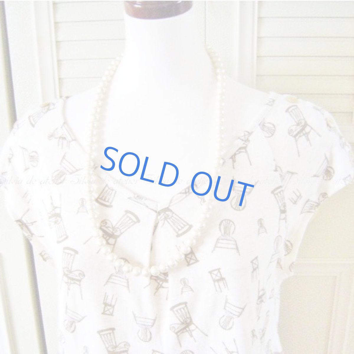 画像5: <O様お取り置き＞４WAY　約123cm　コットンパール　10mm珠　オフホワイト　ロングネックレス (5)