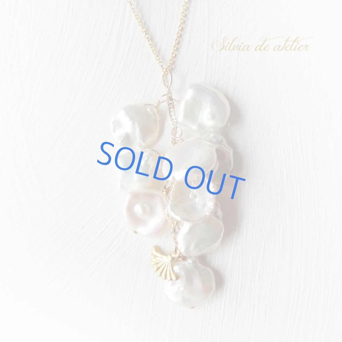 画像3: ＜1点もの＞ケシパールタッセルチャーム　14kgfチェーン50cmネックレス (3)