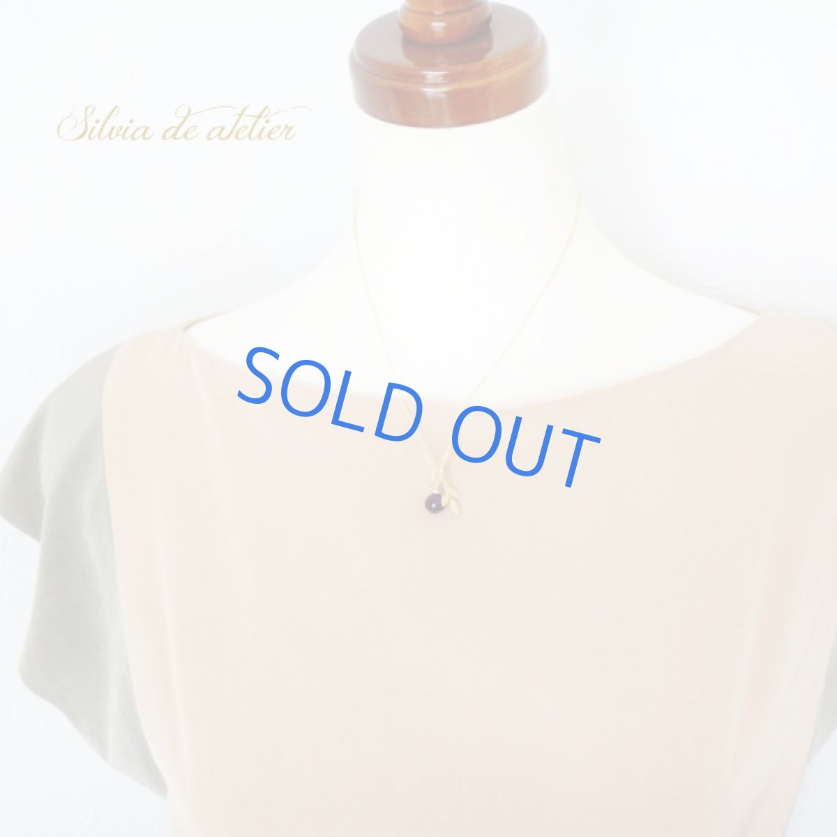 画像8: ダークパープルアメジストオニオン　リーフチャーム　14kgfチェーン40cmネックレス (8)