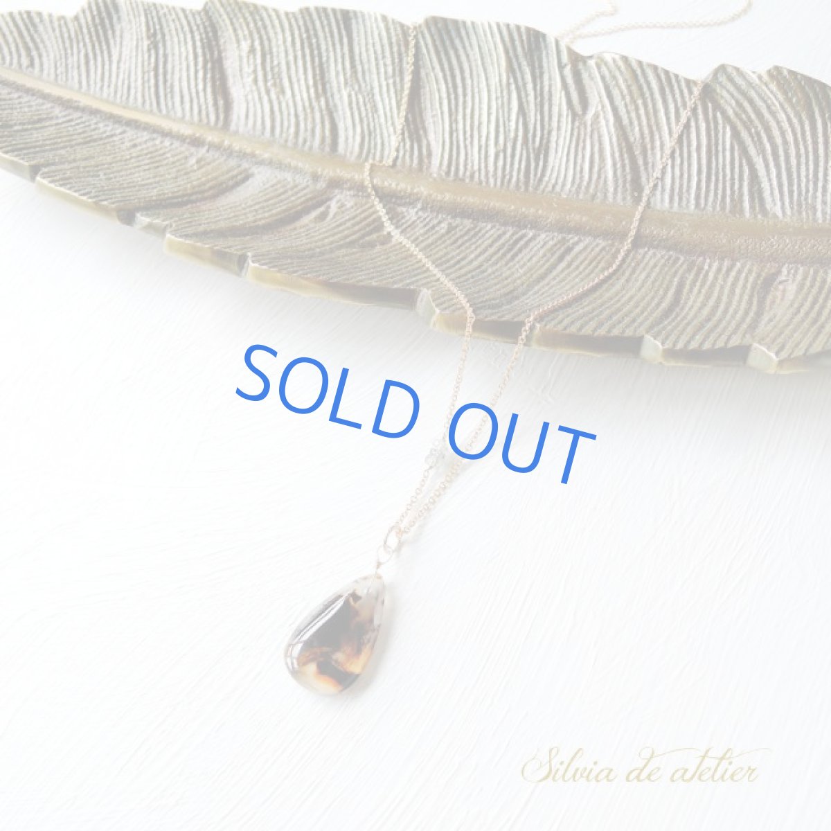 画像5: ＜１点もの＞ブラウンアゲート＆ブルーグリーンサファイア　14kgf50cmネックレス (5)