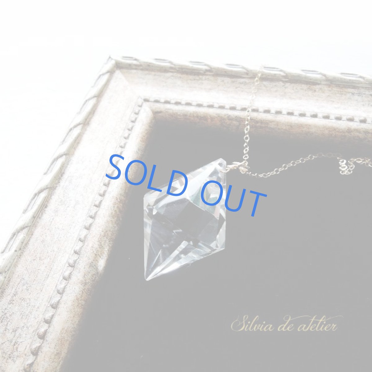 画像3: ＜残り1・レターパック発送無料！＞大粒　ダイヤカットクリスタル　ペンデュラム＆サンキャッチャー　14kgfチェーンネックレス (3)