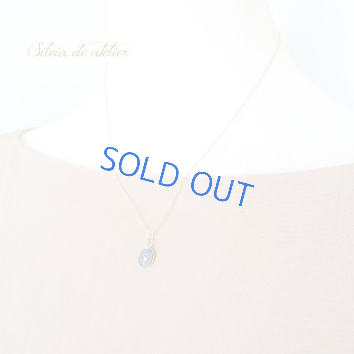 画像7: <1点もの・C>オーストラリア産 ブラックオパールカボション 14kgfネックレス (7)