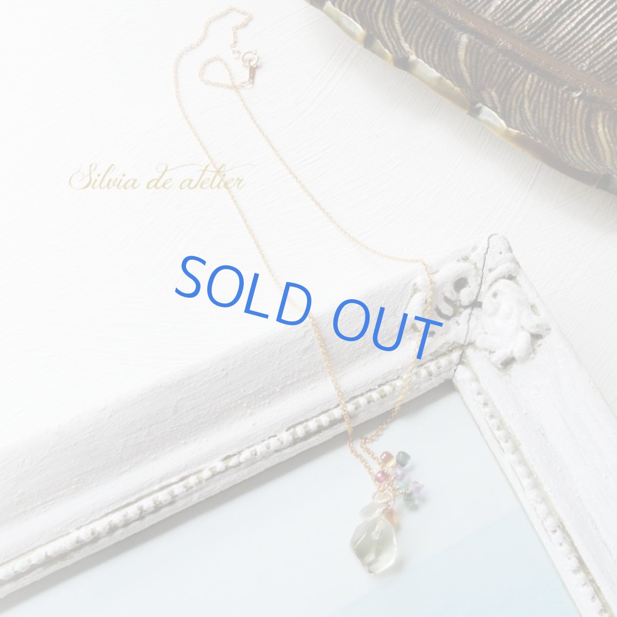 画像3: ＜限定1＞秋のブーケ　レモンクォーツ＆スモーキークォーツバイカラー＆カラーサファイア　14kgfネックレス約40cm (3)