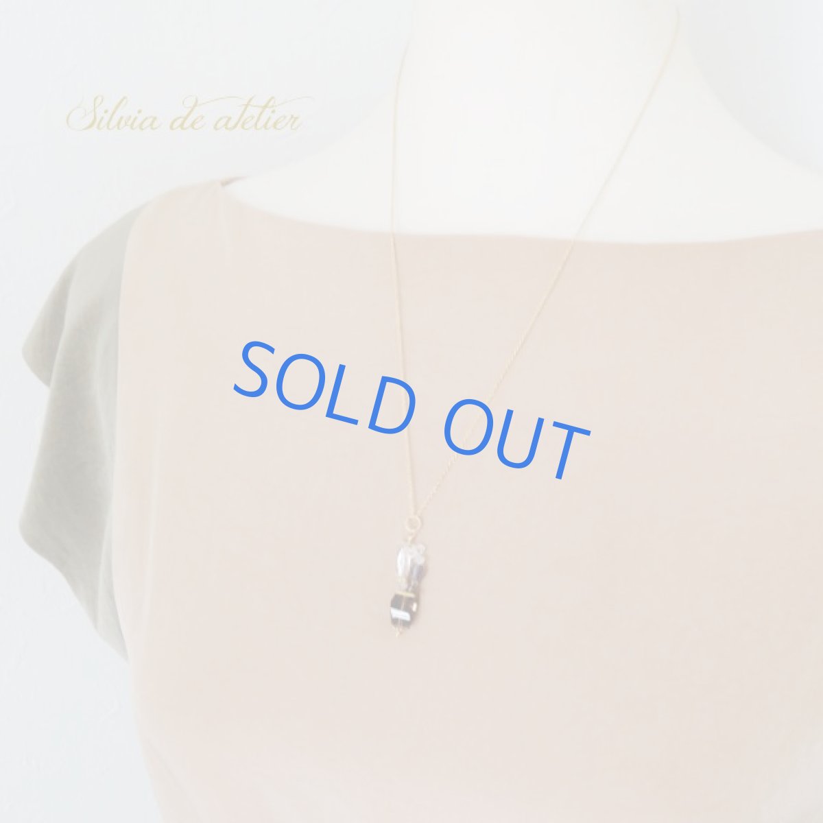 画像6: ＜1点もの＞スモーキークォーツレーザーカット＆アイオライトクリスタル　デザインチャーム　14kgfネックレス約50cm (6)