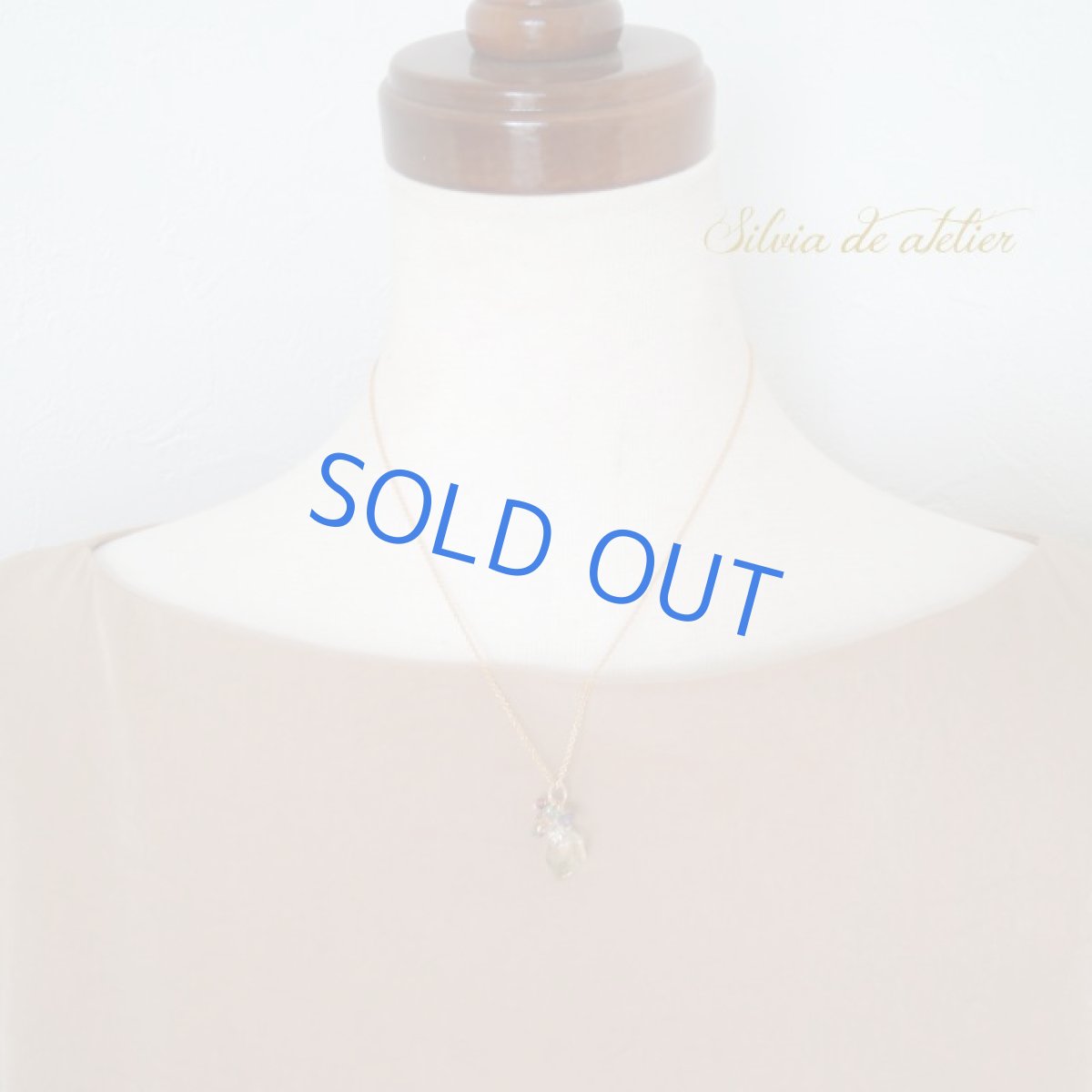 画像4: ＜限定1＞秋のブーケ　レモンクォーツ＆スモーキークォーツバイカラー＆カラーサファイア　14kgfネックレス約40cm (4)