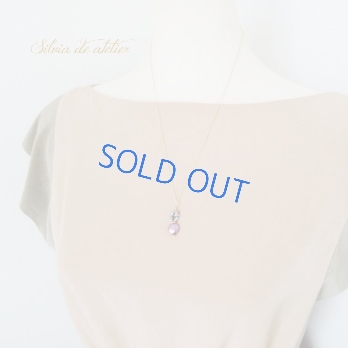 画像6: ＜1点もの＞ワインカラー淡水パール　デザインチャーム　14kgfネックレス約50cm (6)