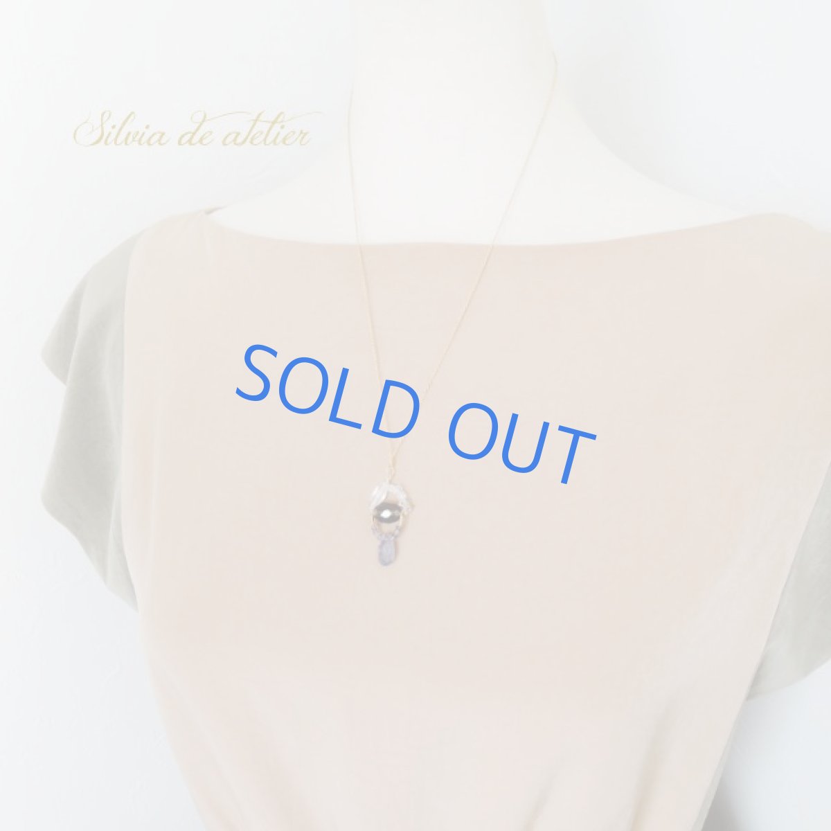 画像5: ＜1点もの＞スモーキークォーツ　タンブルカット＆アイオライト　デザインチャーム　14kgfネックレス約50cm (5)