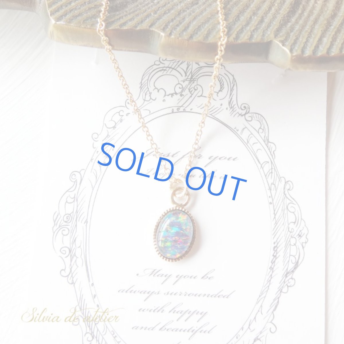 画像3: <1点もの・C>オーストラリア産 ブラックオパールカボション 14kgfネックレス (3)