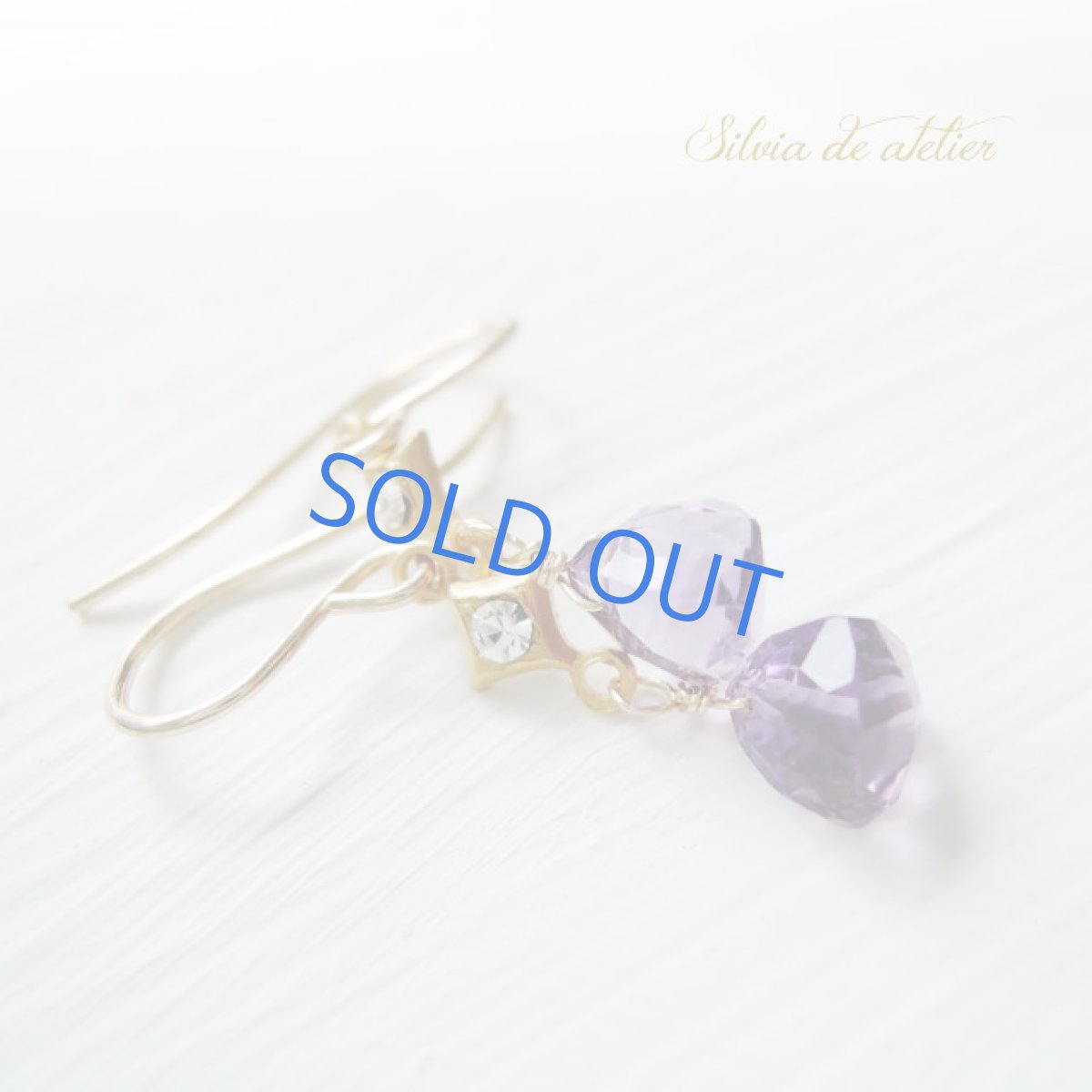 画像3: 【イヤリング変更可・限定2】アメジスト　トライアングル　14kgfフックピアス (3)