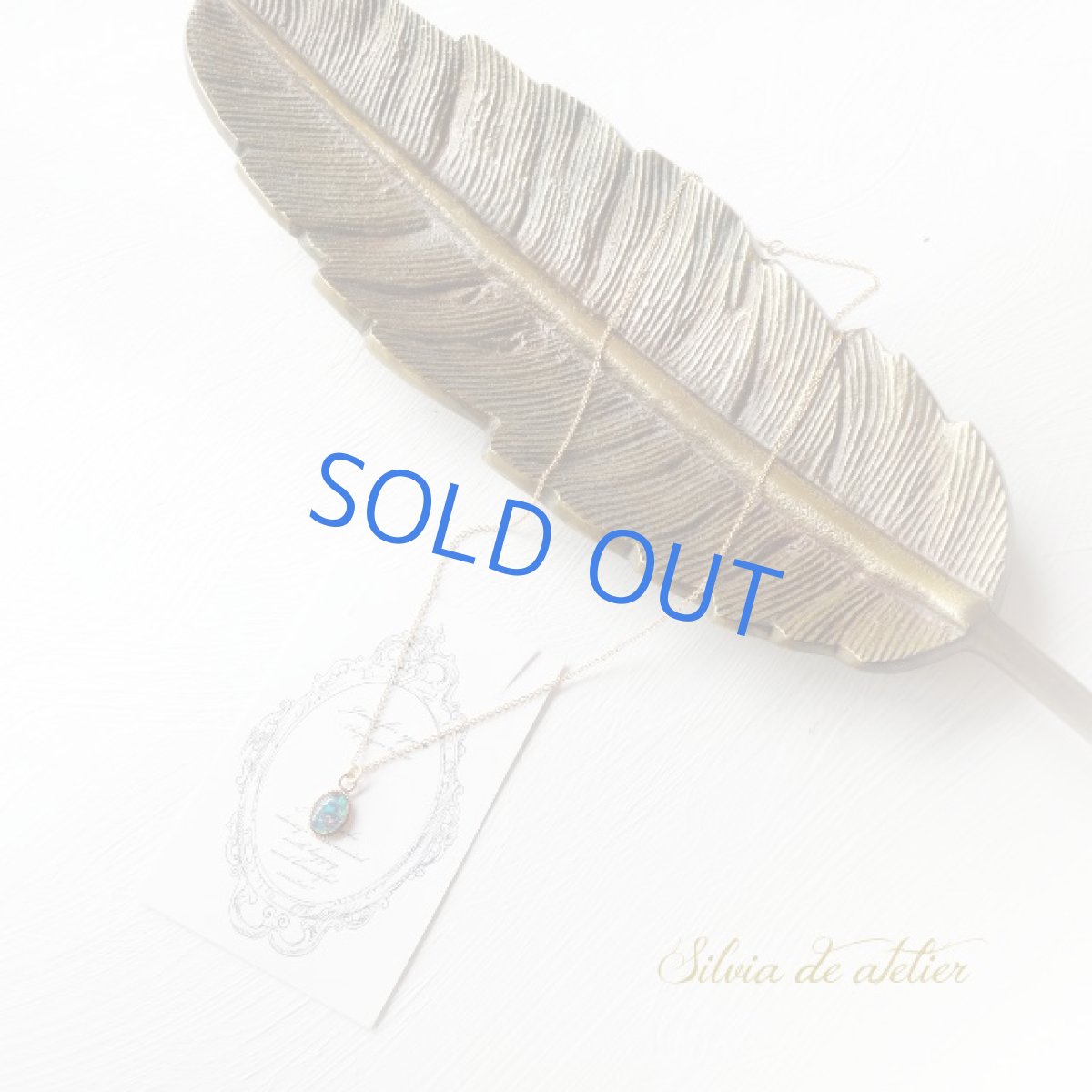 画像5: <1点もの・C>オーストラリア産 ブラックオパールカボション 14kgfネックレス (5)