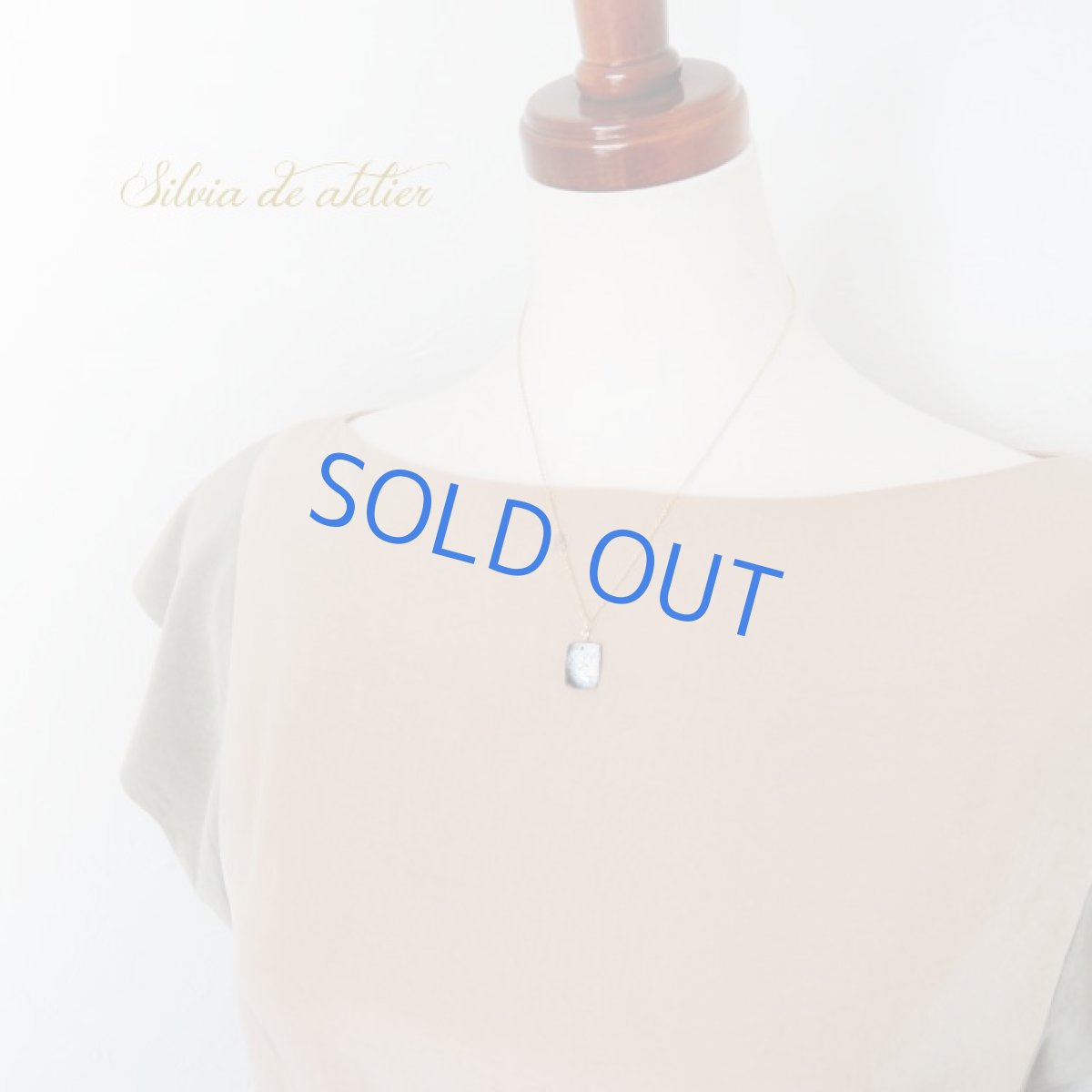 画像5: ＜1点もの＞デンドリティックオパール　レクタングル　14kgfネックレス約50cm (5)