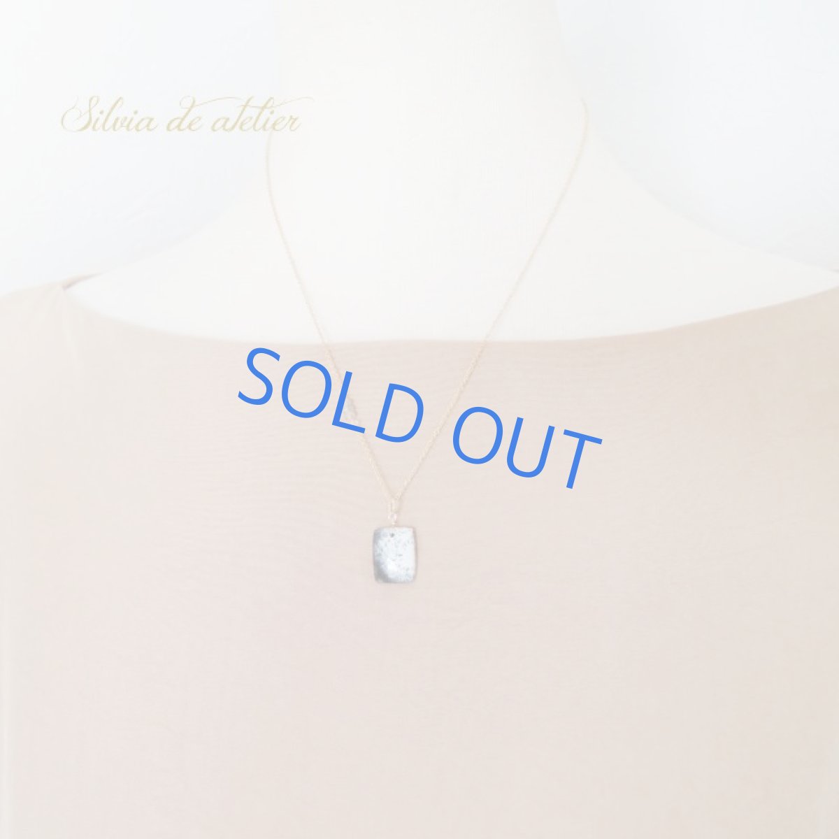 画像6: ＜1点もの＞デンドリティックオパール　レクタングル　14kgfネックレス約50cm (6)