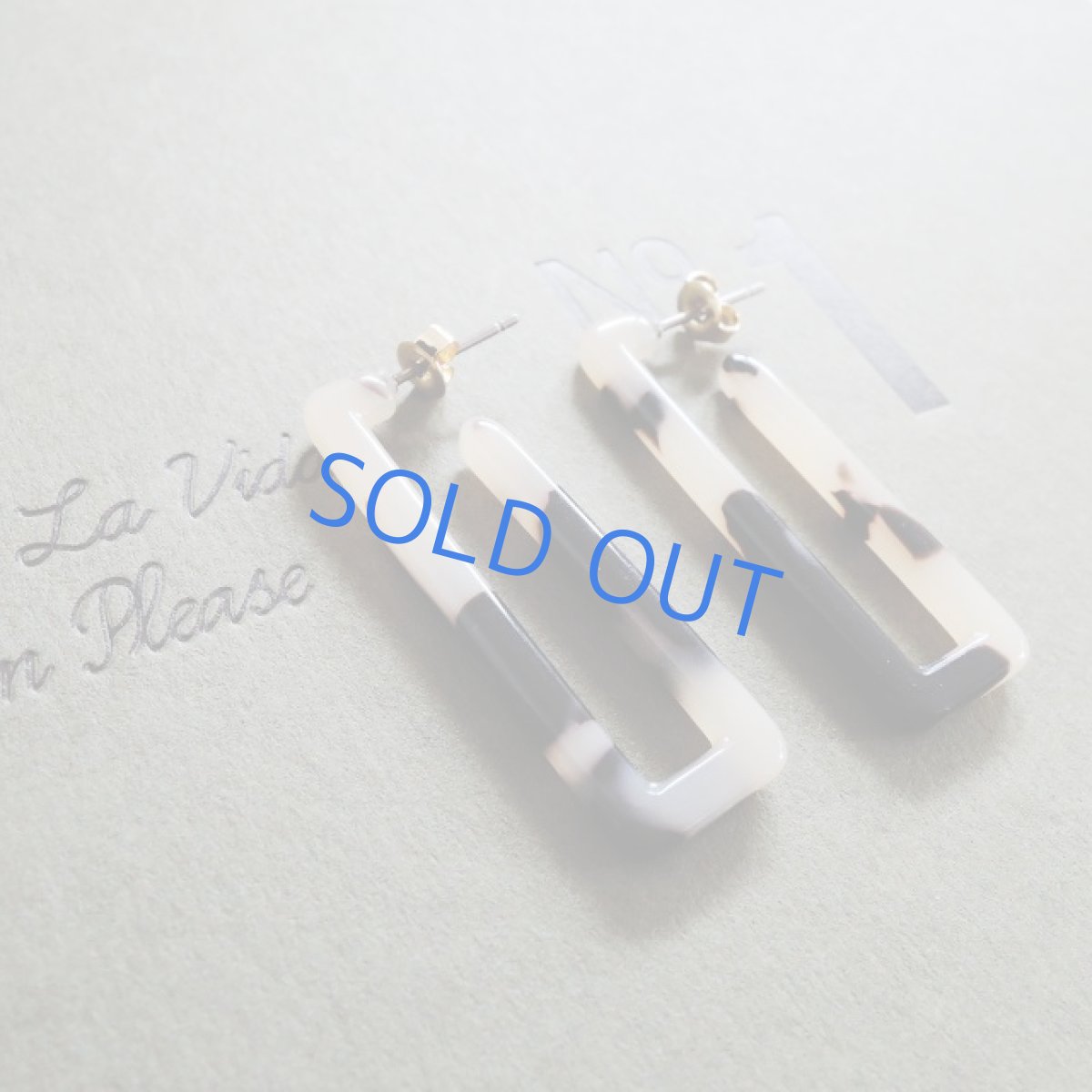 画像7: 【限定各１】べっ甲カラー　スクエア　チタンピアス (7)