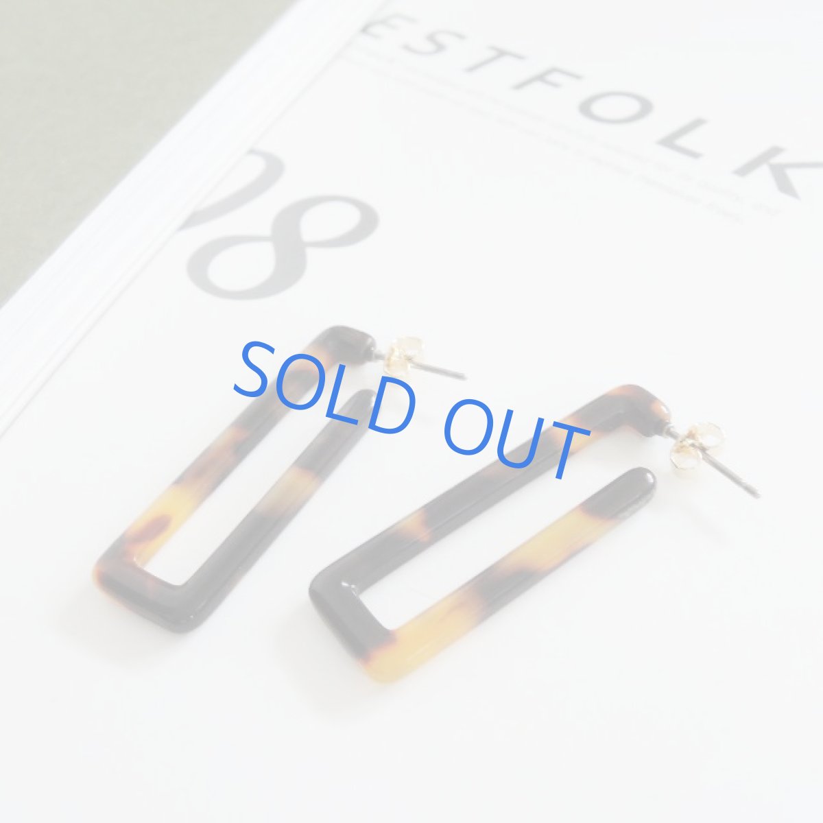 画像5: 【限定各１】べっ甲カラー　スクエア　チタンピアス (5)