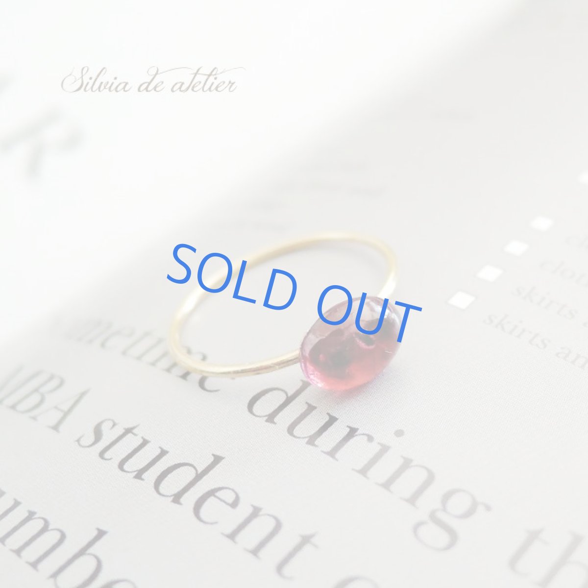 画像4: <在庫1・13号のみ>14KGF リング AAA ロードライトガーネット オーバル (4)