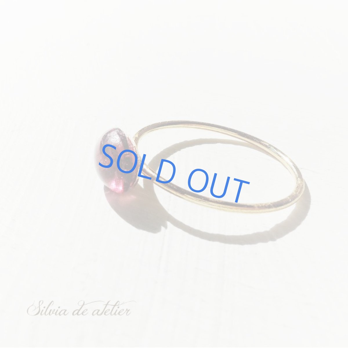 画像2: <在庫1・13号のみ>14KGF リング AAA ロードライトガーネット オーバル (2)