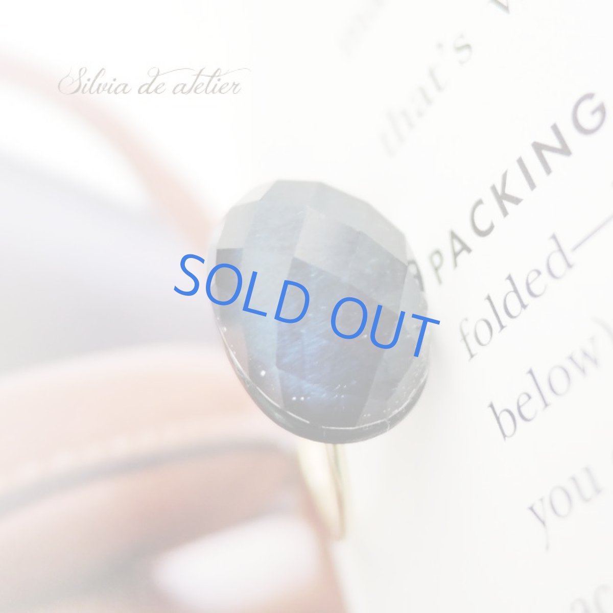 画像3: <残り1・10号/13号SELECT>14KGF リング AAA ブルータイガーアイ&クリスタルカット オーバル (3)